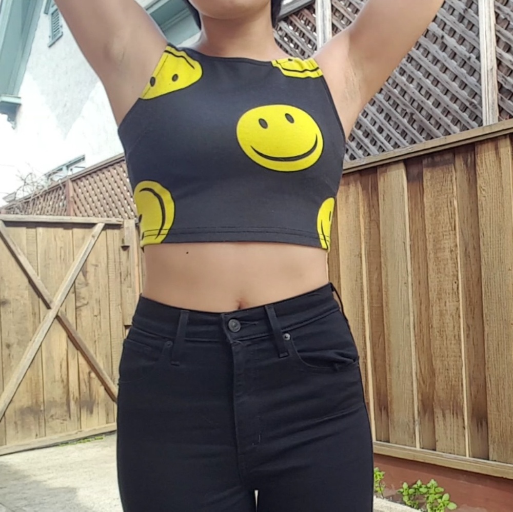 Smiley face crop top
